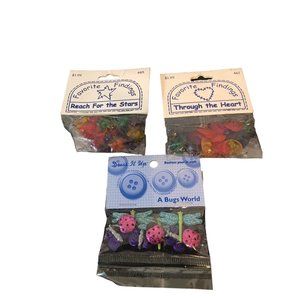 Favorite Findings Embellishments Mixed 3 Pk (incl appr 14 & 9 pc ea) Bundle NEW